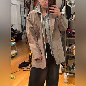 Dolce and gabbana men’s 2010 runway blazer with grey denim insert